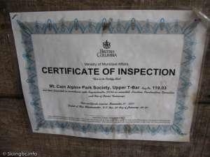 L-3-Old Lift Inspection Certificate