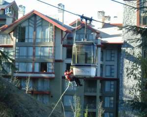 Whistler Village Gondola-Practice Gondola Evac. Photo by Vancouverguy