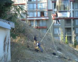 Whistler Village Gondola-Practice Gondola Evac. Photo by Vancouverguy