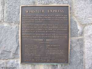 Whistler Village Gondola-Construction Plaque