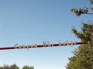 Canyon-Ski Area Sign