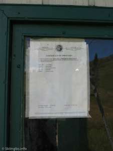 Curved T-bar South-Old Operating Certificate